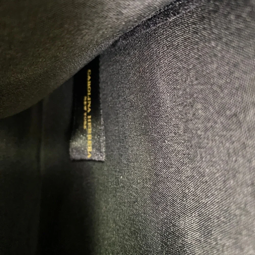 Carolina Herrera Good Girl Black Velvet‎ Clutch Gold Ring Handle Evening Bag